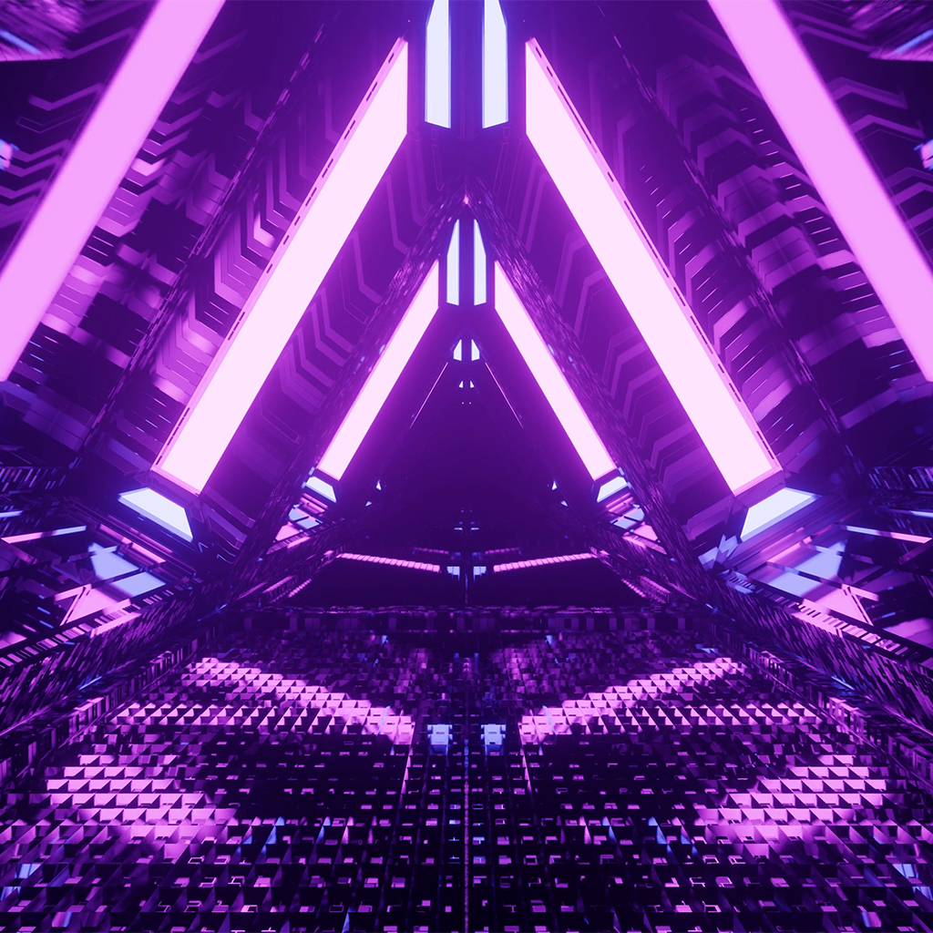 closeup-shot-purple-neon-lights-forming-triangular-shapes-perspective
